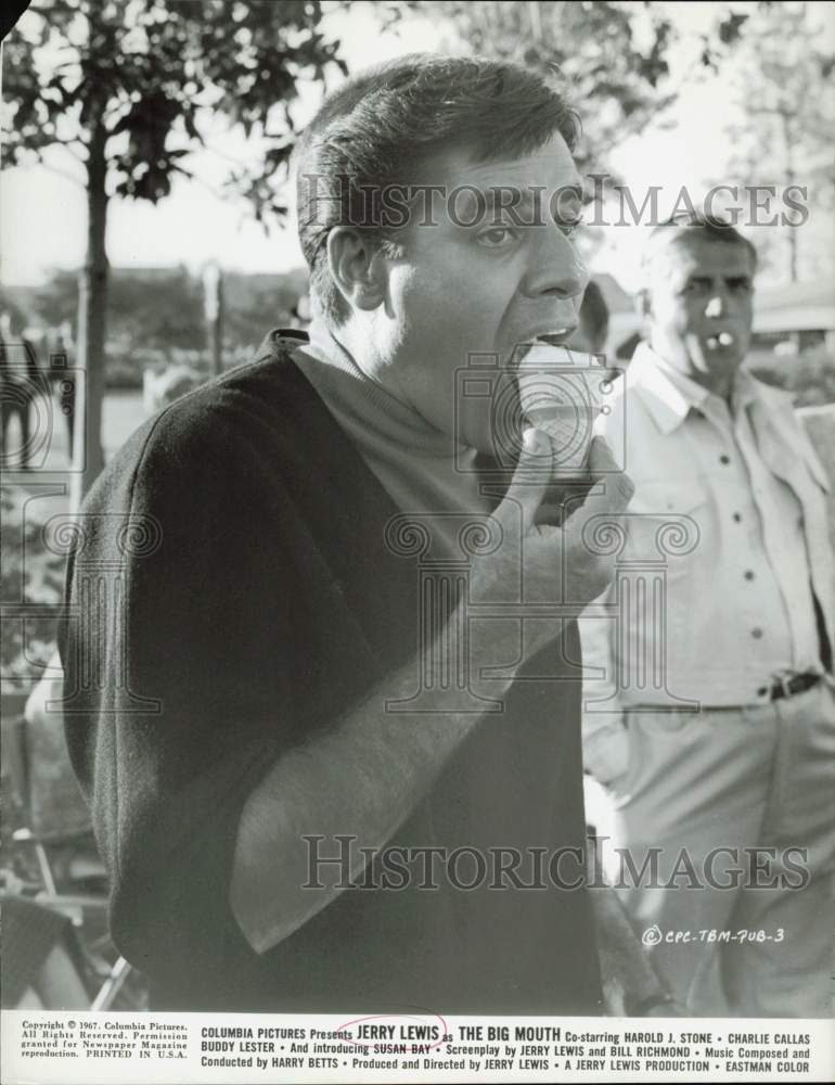 1967 Press Photo Actor Jerry Lewis in &quot;The Big Mouth&quot; - hpp38222- Historic Images