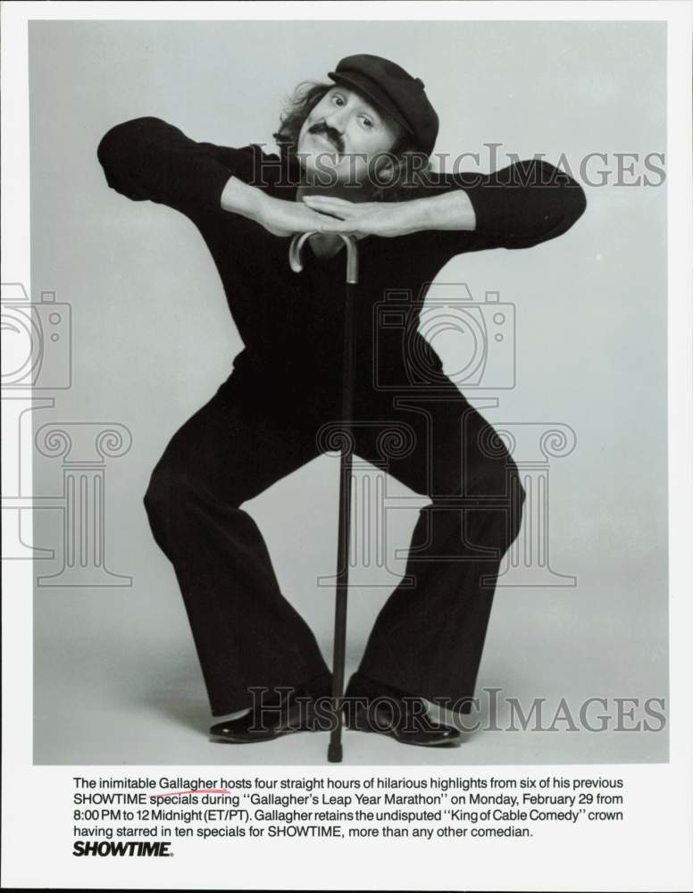 Press Photo Comedian Gallagher - hpp38301- Historic Images