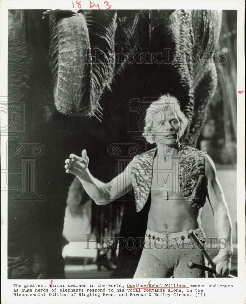 1984 Press Photo Gunther Gebel-Williams, Ringling Bros. Circus Animal Trainer- Historic Images