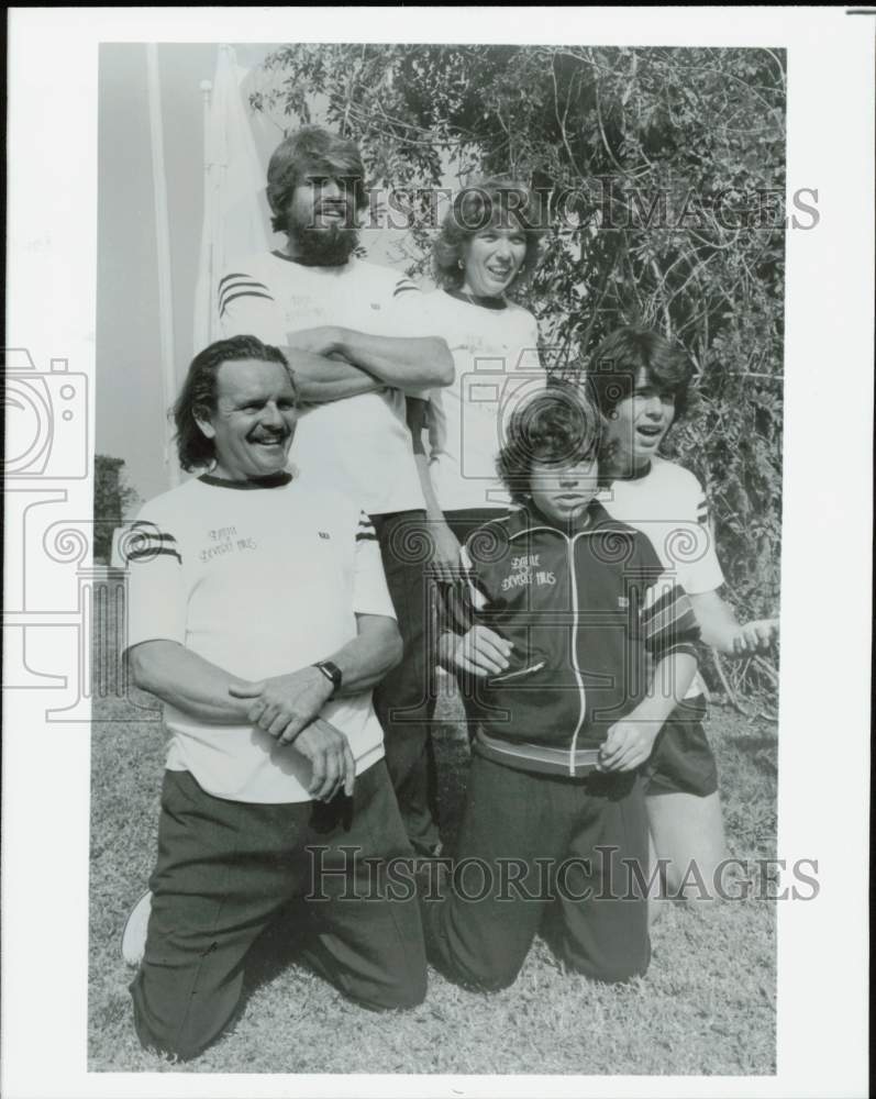 Press Photo Actor William Devane & Family Taping "The Battle of Beverly Hills"- Historic Images