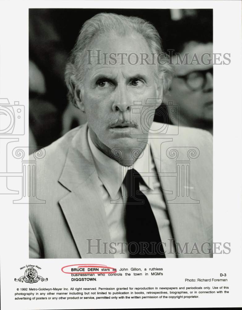 1992 Press Photo Actor Bruce Dern in "Diggstown" - hpp38388- Historic Images