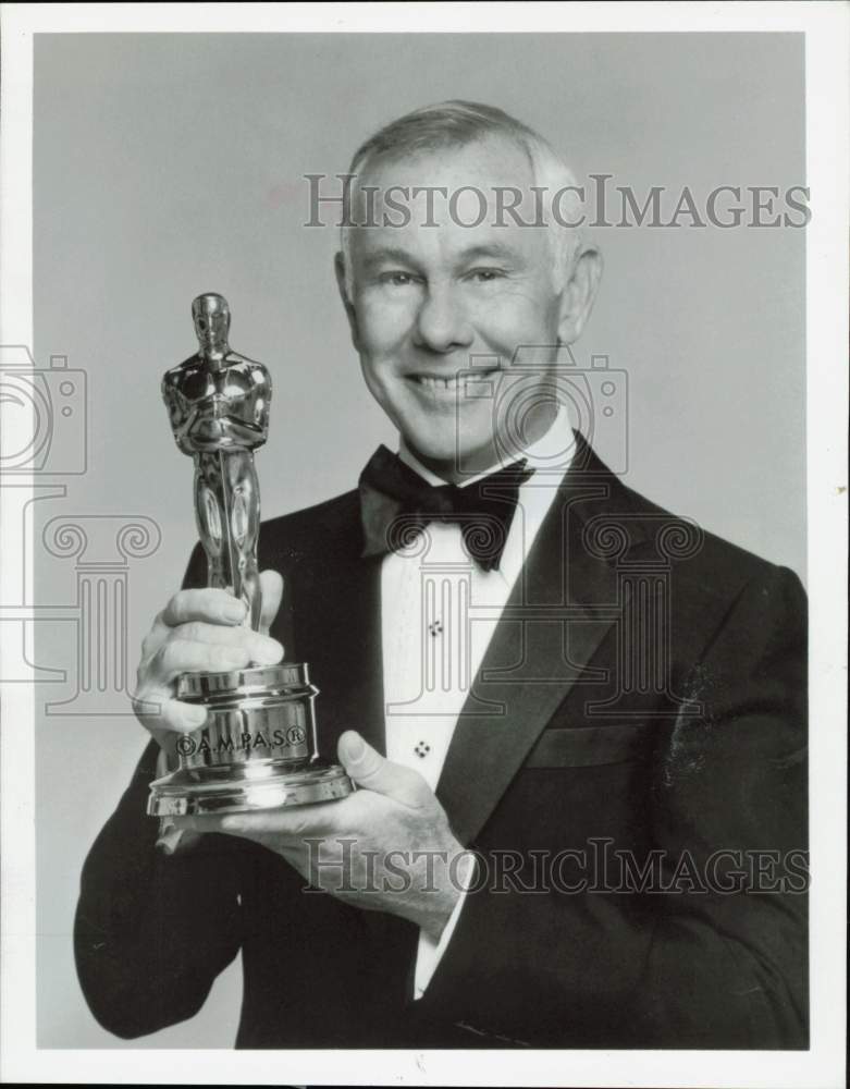 1984 Press Photo TV Host Johnny Carson in 56th Annual Academy Awards - hpp38521- Historic Images