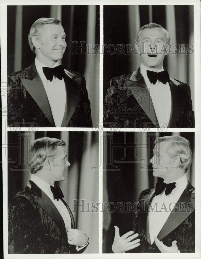 1972 Press Photo Host Johnny Carson Reacting to Audience on &quot;Tonight Show&quot;- Historic Images