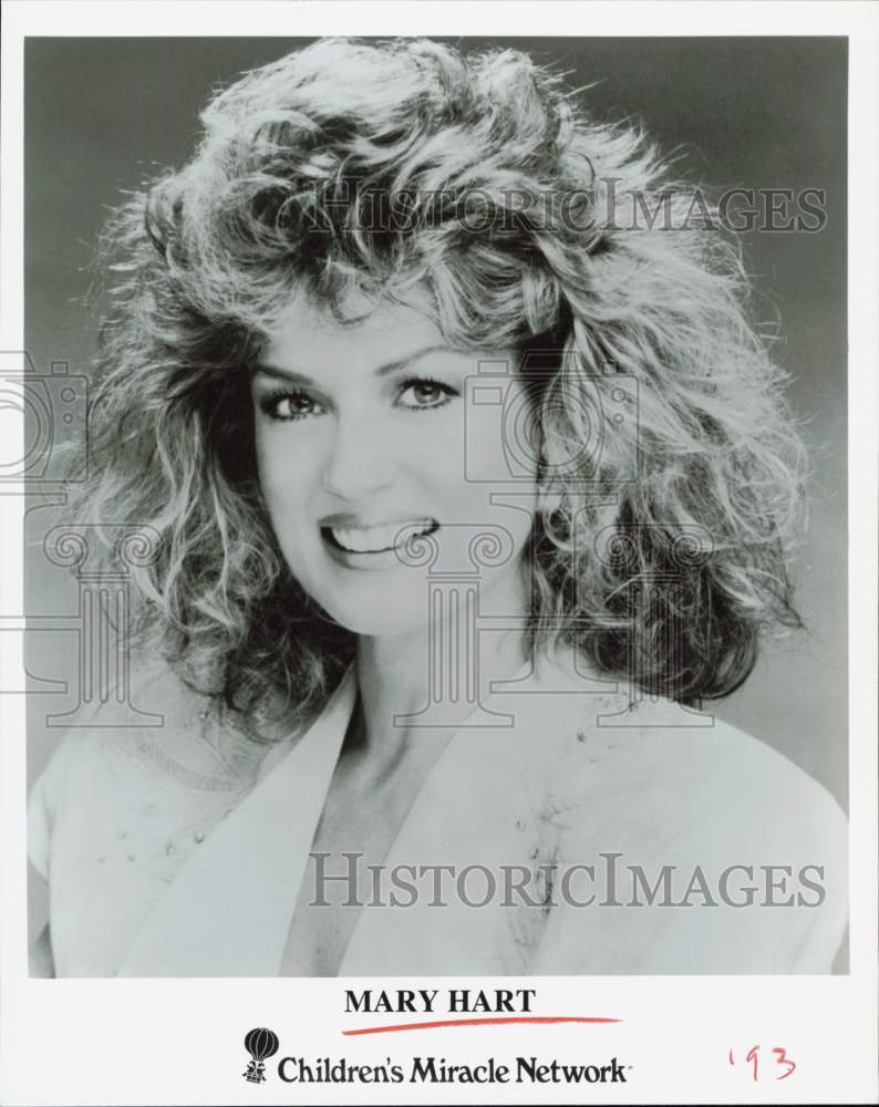 1993 Press Photo Mary Hart, Children&#39;s Miracle Network - hpp38713- Historic Images