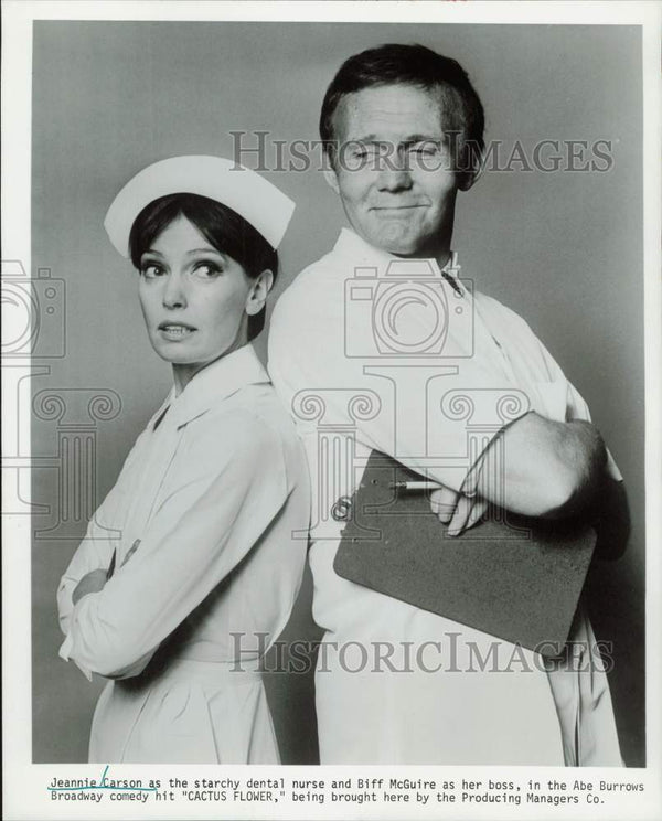 1968 Press Photo Actors Jeannie Carson, Biff McGuire in 