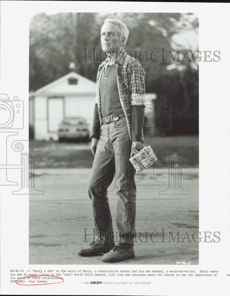 1984 Press Photo Actor Paul Newman in &quot;Harry &amp; Son&quot; - hpp39578- Historic Images