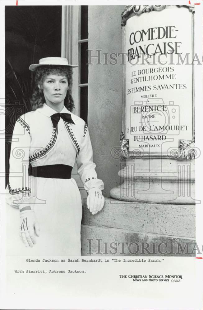 1976 Press Photo Glenda Jackson as Sarah Bernhardt in &quot;The Incredible Sarah&quot;- Historic Images