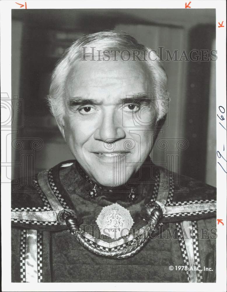 1978 Press Photo Actor Lorne Greene in &quot;Battlestar Galactica&quot; - hpp40185- Historic Images