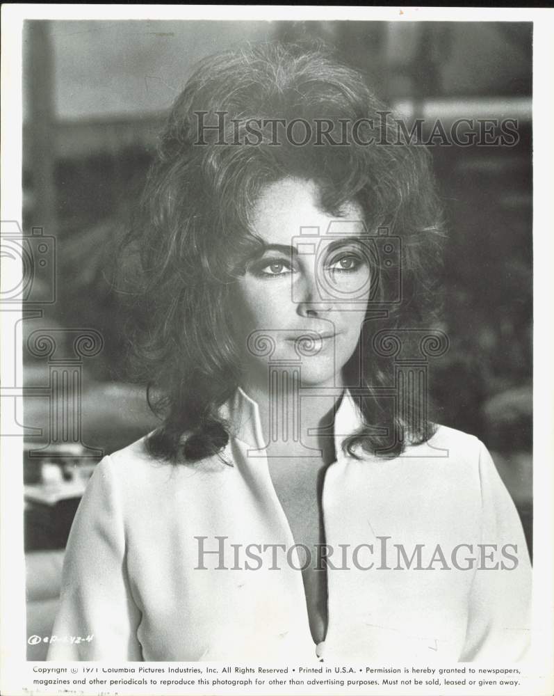 1971 Press Photo Actress Elizabeth Taylor in Movie Scenes - hpp40233- Historic Images