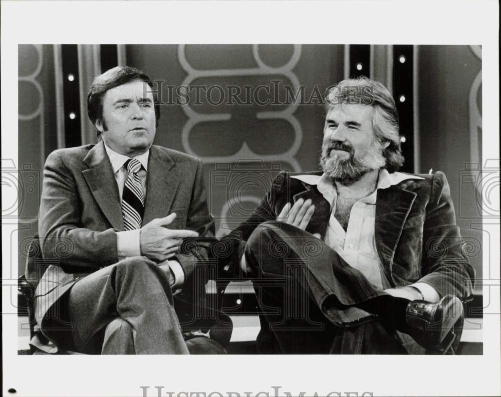 Press Photo Singer Kenny Rogers and Mike Douglas - hpp40366- Historic Images