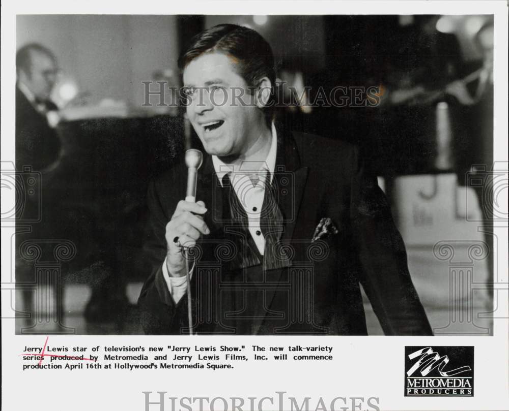 1985 Press Photo Jerry Lewis, Star of &quot;Jerry Lewis Show&quot; - hpp40377- Historic Images