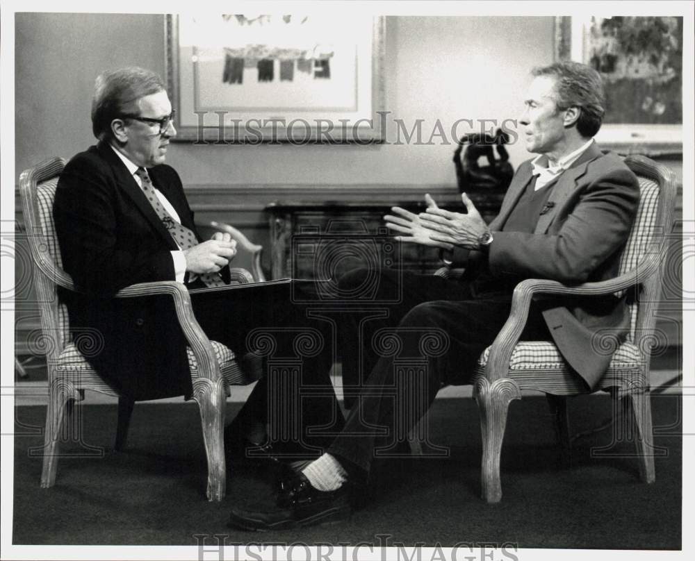 Press Photo Actor Clint Eastwood During Interview - hpp40402- Historic Images