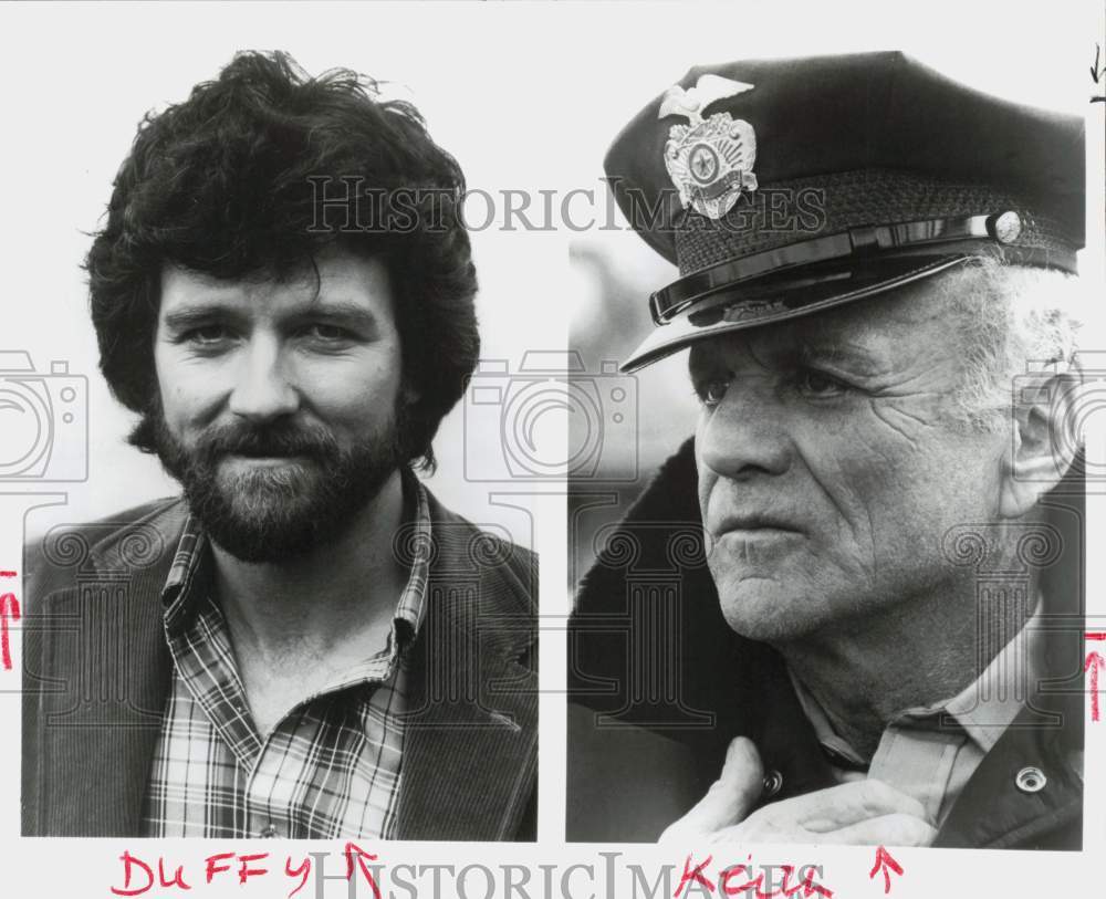 1982 Press Photo Actors Patrick Duffy, Brian Keith in &quot;Cry for the Strangers&quot;- Historic Images