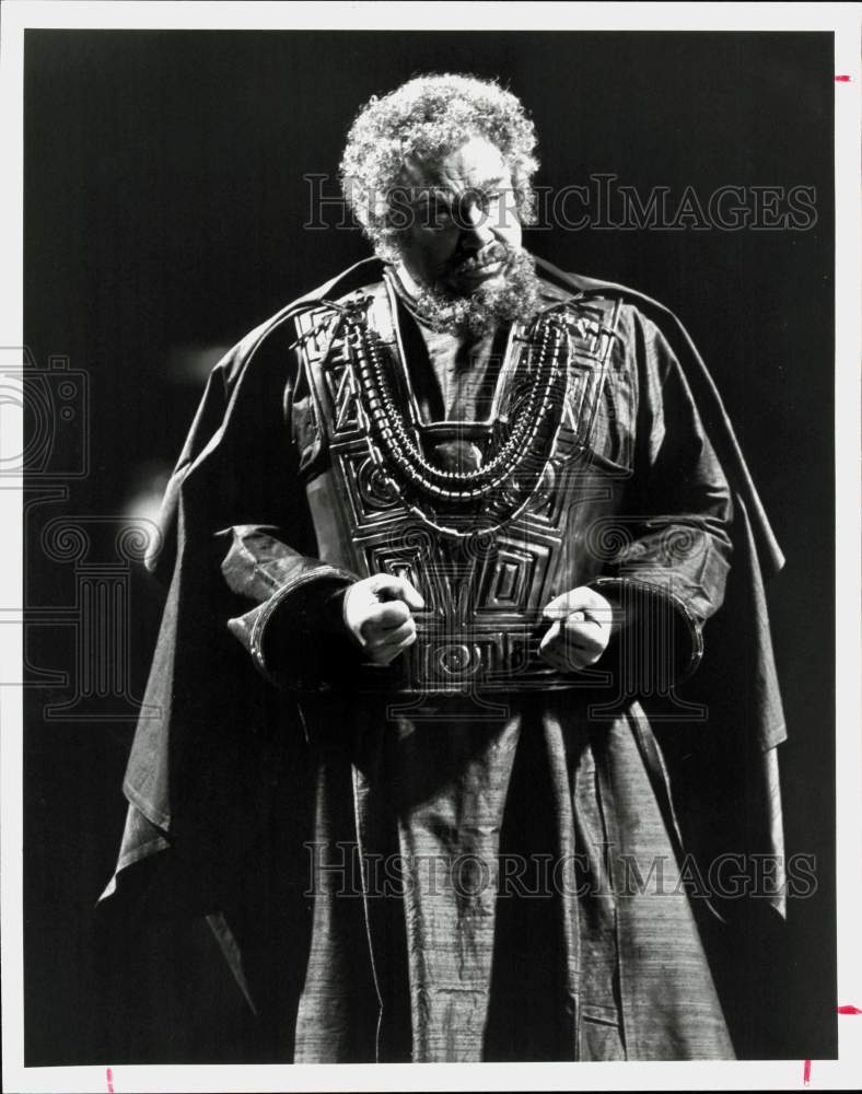 1987 Press Photo Ingvar Wixell as Amonasro in Wortham Theater Production &quot;Aida&quot;- Historic Images