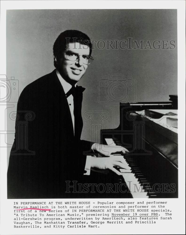 Press Photo Composer-Pianist Marvin Hamlisch - hpp40867- Historic Images