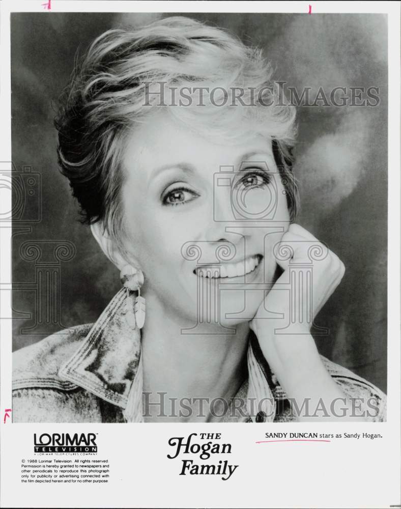 1988 Press Photo Sandy Duncan Stars as Sandy Hogan in &quot;The Hogan Family&quot;- Historic Images