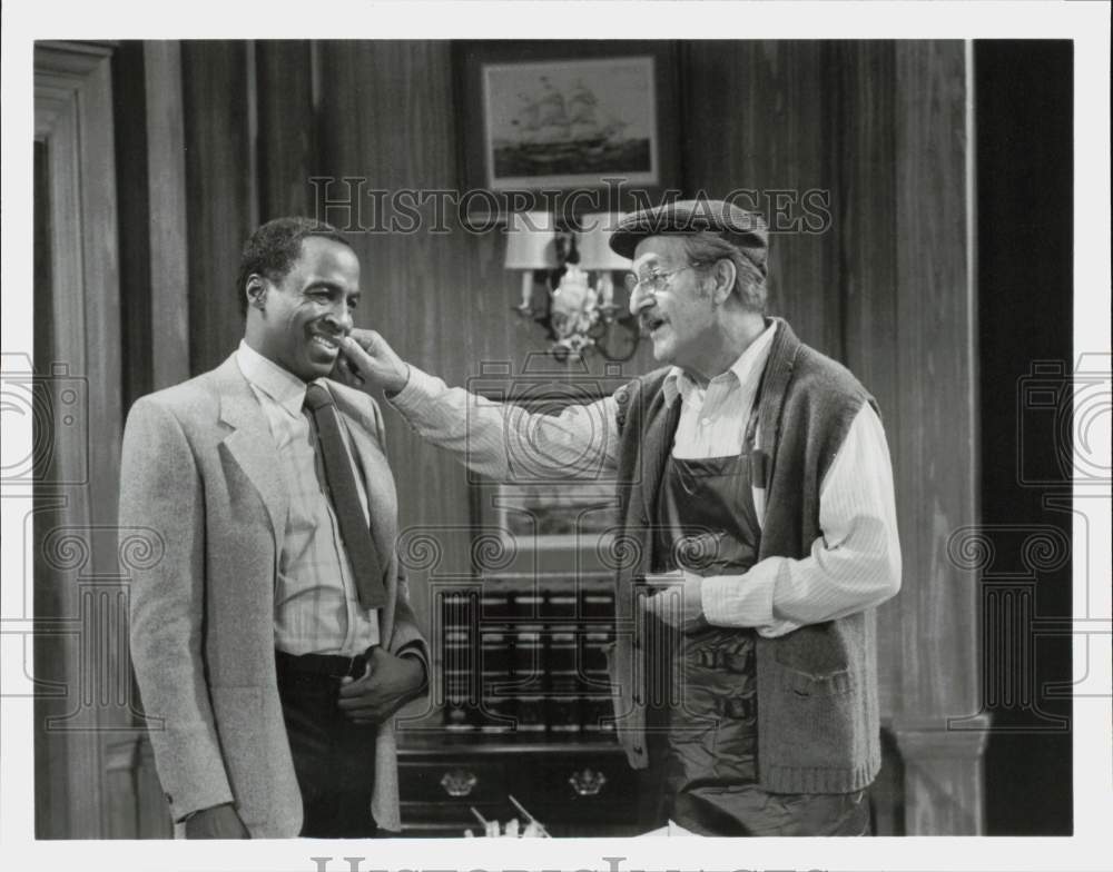 Press Photo Actors Danny Thomas, Robert Guillaume in &quot;Benson&quot; TV Series- Historic Images