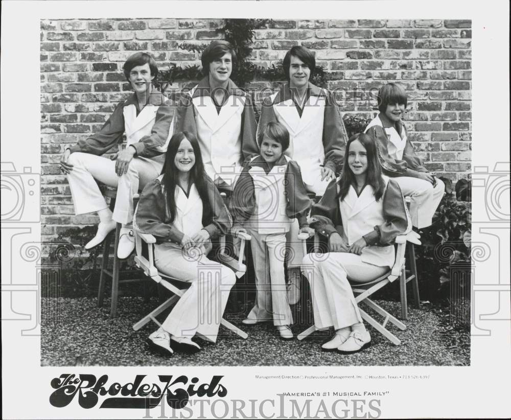 1972 Press Photo The Rhodes Kids, "America's #1 Musical Family" - hpp41383- Historic Images