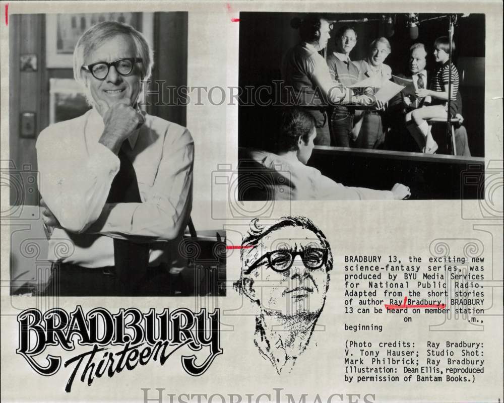 1984 Press Photo Author Ray Bradbury, "Bradbury 13" Radio Series - hpp41458- Historic Images