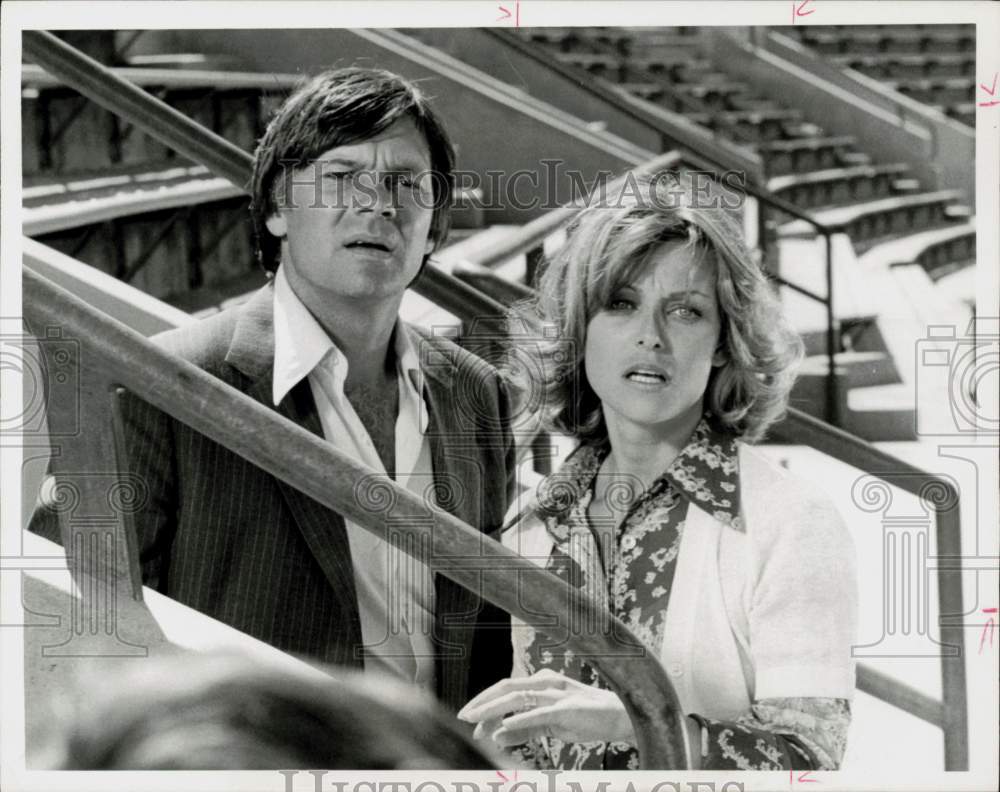 1974 Press Photo Actors Gary Lockwood, Patty McCormack on "Cannon" - hpp41773- Historic Images