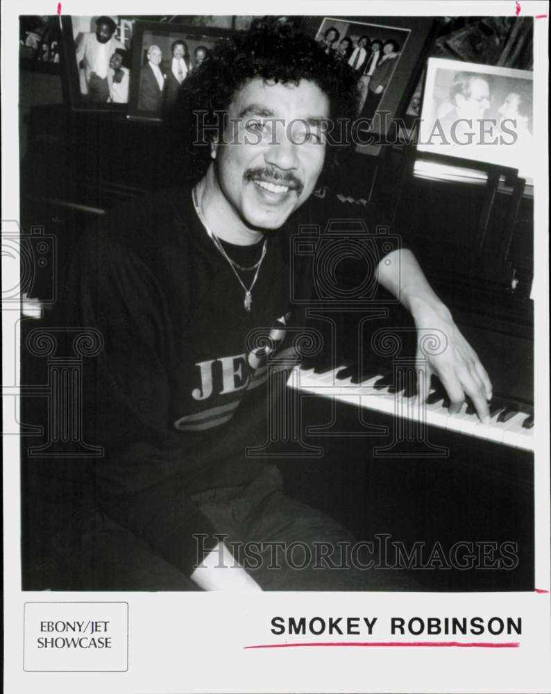 1986 Press Photo Singer Smokey Robinson - hpp41857- Historic Images