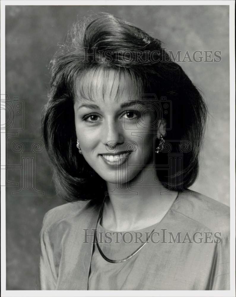 1989 Press Photo Janet Shamlian, KHOU TV, Channel 11 - hpp42004- Historic Images