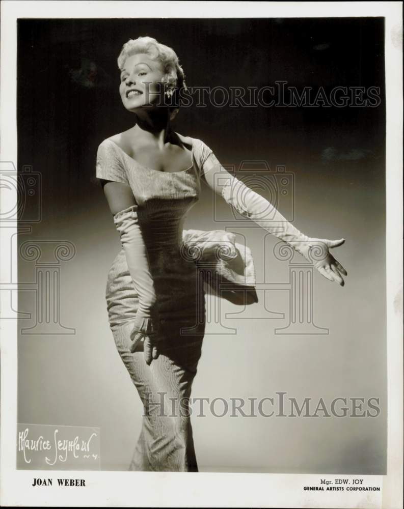 1956 Press Photo Singer Joan Weber - hpp42044- Historic Images