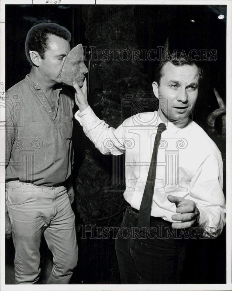 1985 Press Photo Actor Roy Fridge &amp; French Filmmaker Pierre Mendel - hpp42048- Historic Images