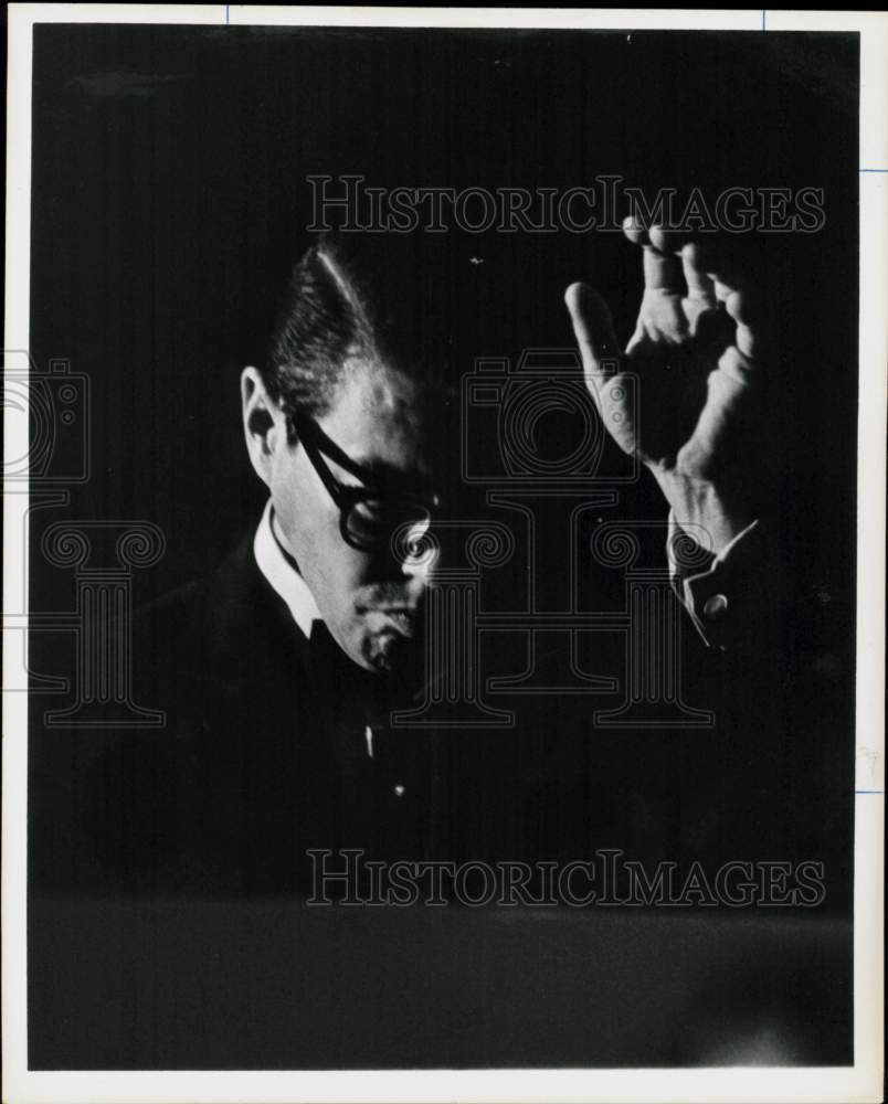 1964 Press Photo Musician Jose Melis during Performance in Houston - hpp42050- Historic Images