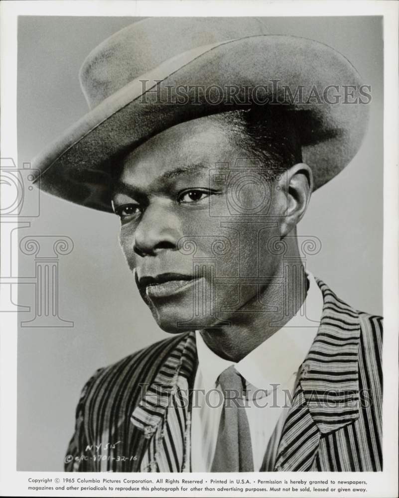 1965 Press Photo Singer Nat &quot;King&quot; Cole in &quot;Cat Ballou&quot; Movie - hpp42129- Historic Images