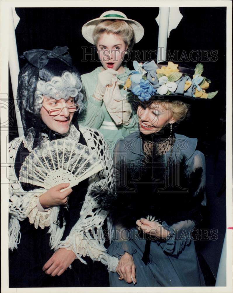 1989 Press Photo &quot;Charley&#39;s Aunt&quot; Cast Members, Actors Theatre of Houston- Historic Images