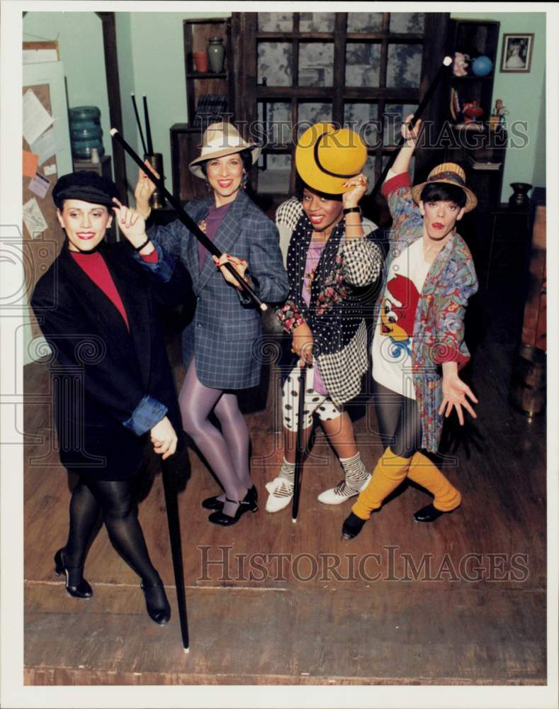 1991 Press Photo Tap Dancers in &quot;Stepping Out&quot; by Houston Actor&#39;s Workshop- Historic Images