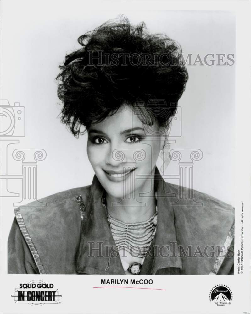 1987 Press Photo Marilyn McCoo, Star of &quot;Solid Gold In Concert&quot; - hpp42258- Historic Images