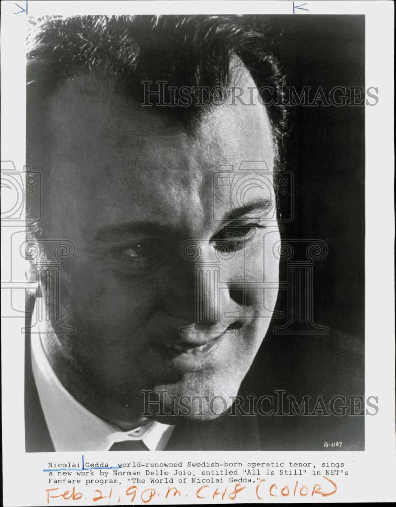 1971 Press Photo Tenor Nicolai Gedda in &quot;The World of Nicolai Gedda&quot; - hpp42422- Historic Images