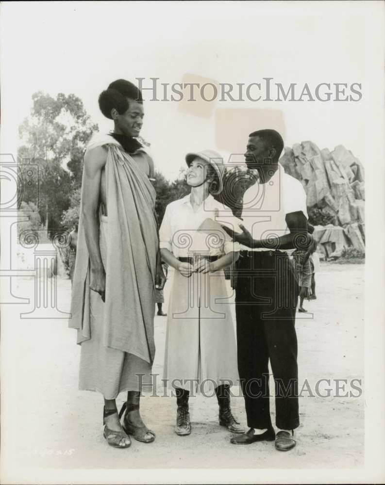 1958 Press Photo Actress Taina Elg &amp; Co-Stars in &quot;Watusi&quot; Movie - hpp42438- Historic Images