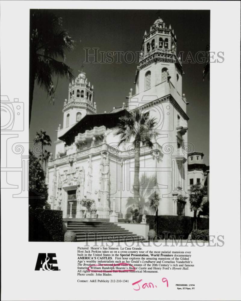 1994 Press Photo William Randolph Hearst&#39;s Castle at San Simeon - hpp42611- Historic Images