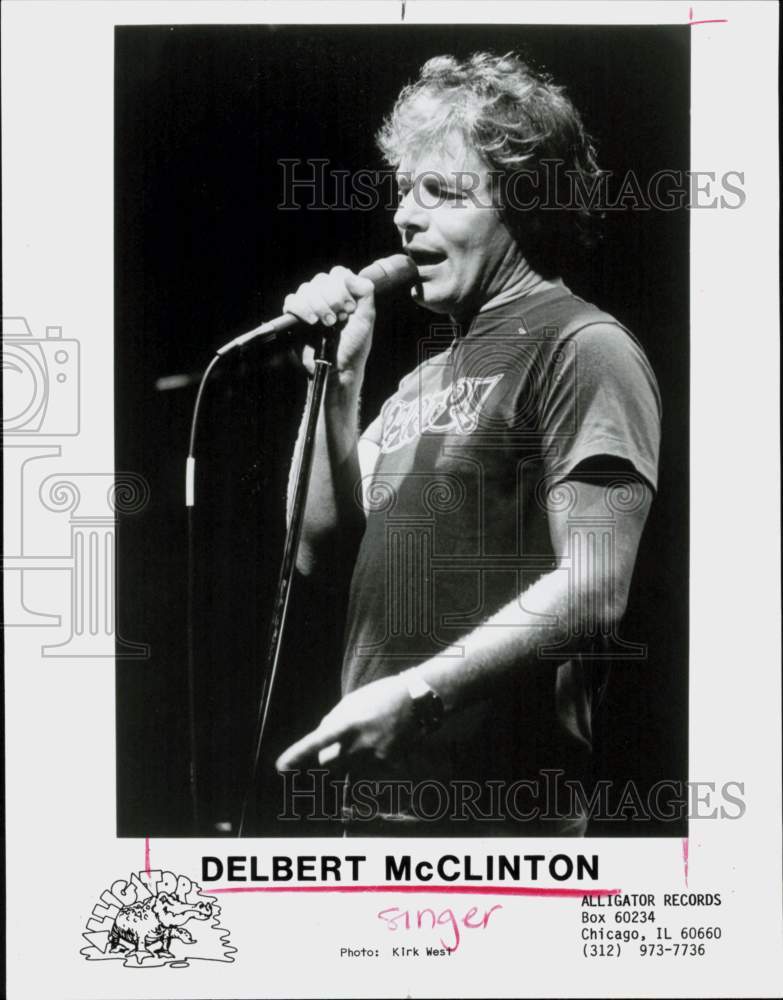 1986 Press Photo Singer Delbert McClinton - hpp42629- Historic Images