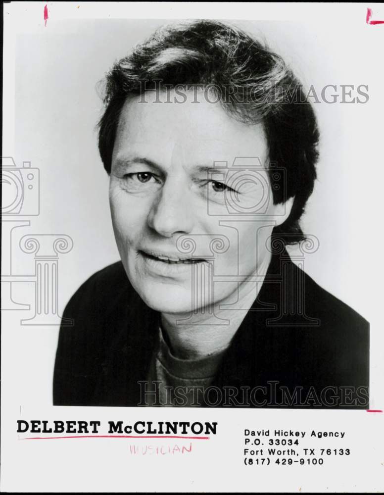 1987 Press Photo Musician Delbert McClinton - hpp42631- Historic Images