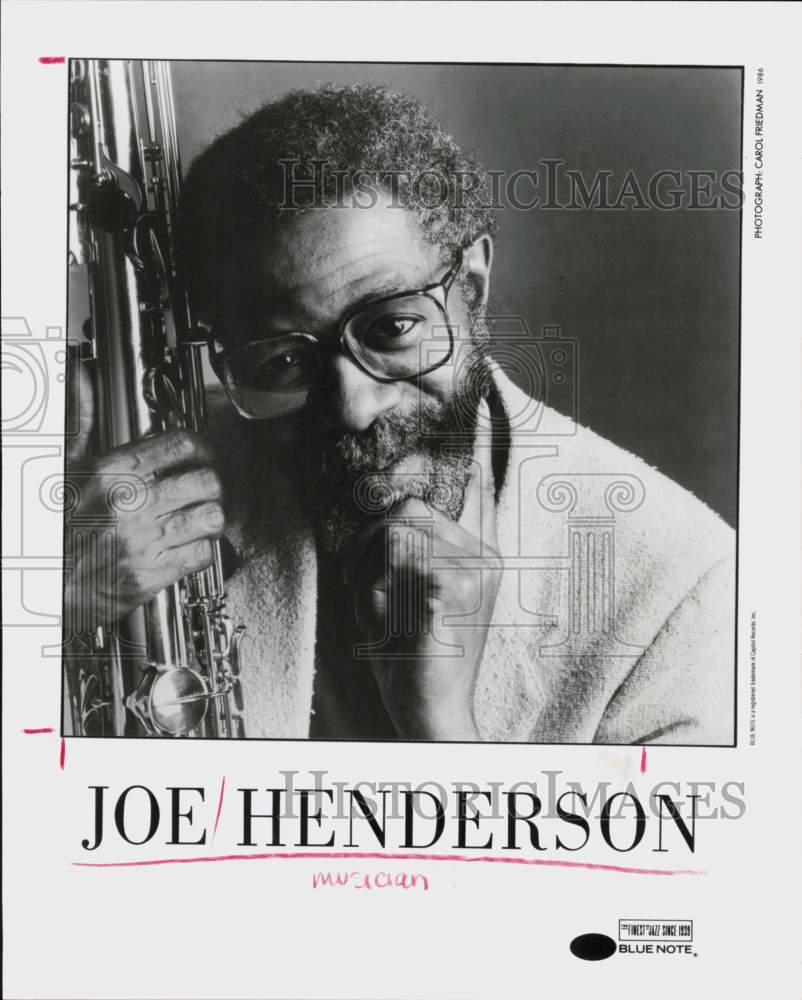 1986 Press Photo Musician Joe Henderson - hpp42679- Historic Images