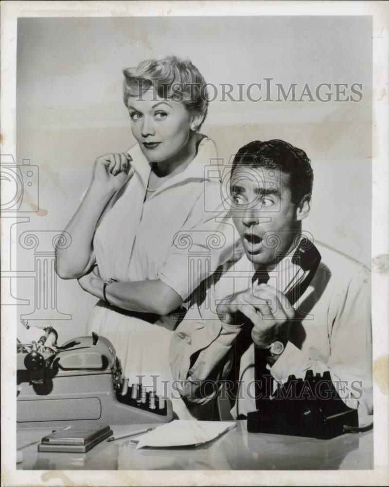 1955 Press Photo Actors Marcia Henderson &amp; Peter Lawford - hpp42696- Historic Images