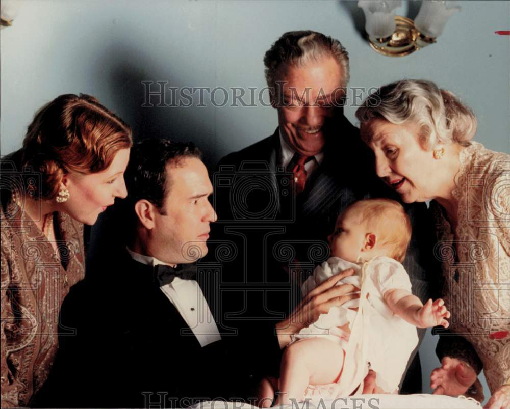 1990 Press Photo Theatre of Houston Actors in Scene from &quot;The Royal Family&quot;- Historic Images