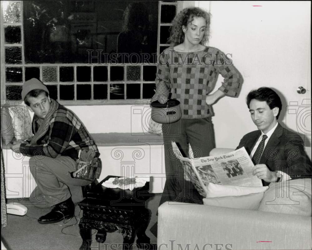 1989 Press Photo &quot;Barefoot In The Park&quot; Scene by Actors Theatre of Houston- Historic Images