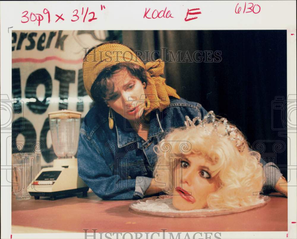 1992 Press Photo Theatre of Houston Actors in "Six Women With Brain Death"- Historic Images