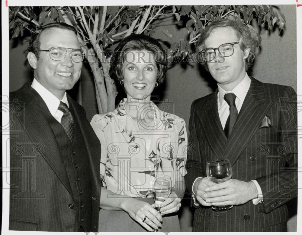 1980 Press Photo Dan Neals, Terrilynn Neale, Publisher Francois De Menil- Historic Images