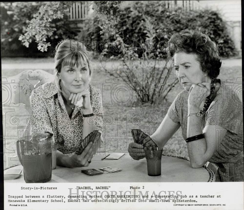 1968 Press Photo Actors Joanne Woodward, Kate Harrington in &quot;Rachel, Rachel&quot;- Historic Images