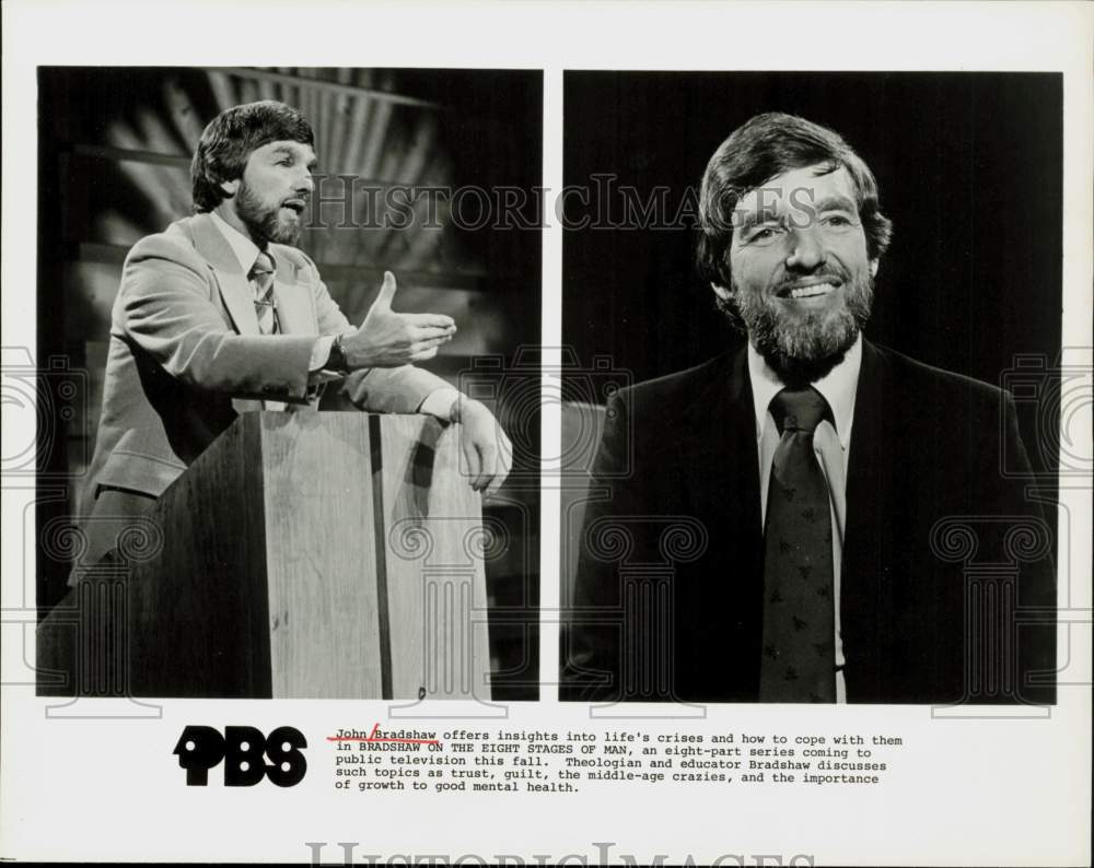 Press Photo John Bradshaw in &quot;Bradshaw On The Eight Stages Of Man&quot; TV Series- Historic Images