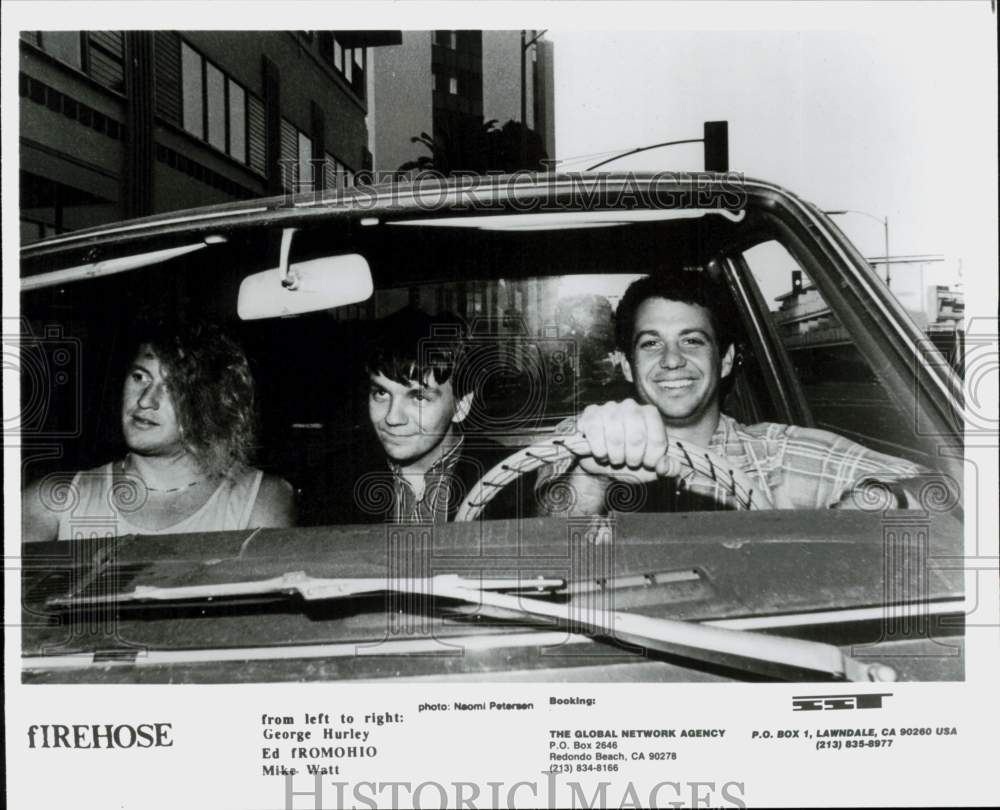 Press Photo Firehose, Music Group Members George Hurley, Ed Fromohio, Mike Watt- Historic Images