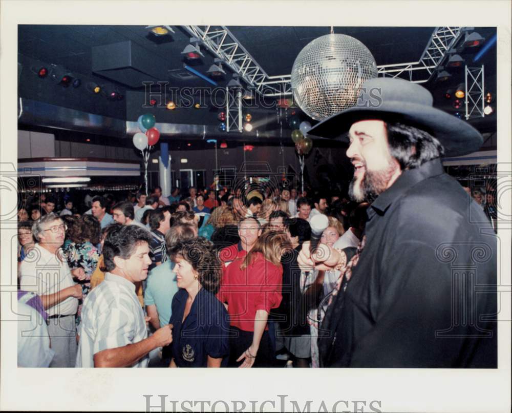 1989 Press Photo Singer Wolfman Jack at Classix in Houston, near Sugarland- Historic Images