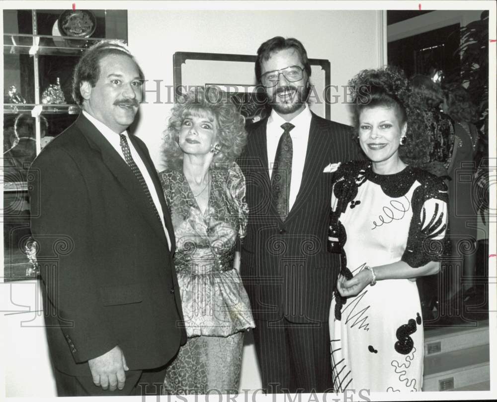 1990 Press Photo Neal and Libby Reisman, Robert and Vera Goulet at Party- Historic Images