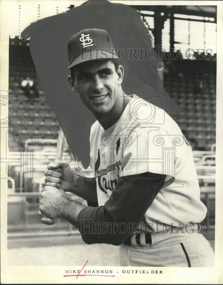 1968 Press Photo St. Louis Cardinals outfielder Mike Shannon up to bat.- Historic Images